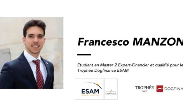 Gagnant du Trophée Dogfinance, Francesco nous en dit plus sur son parcours à l’ESAM